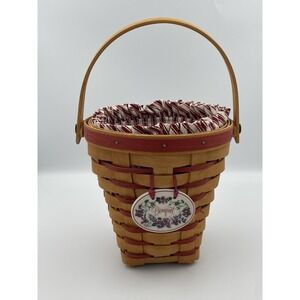 Longaberger Sweetheart Bouquet‎ Basket 1996 w/Liner, Protector, Tie-On, Booklet